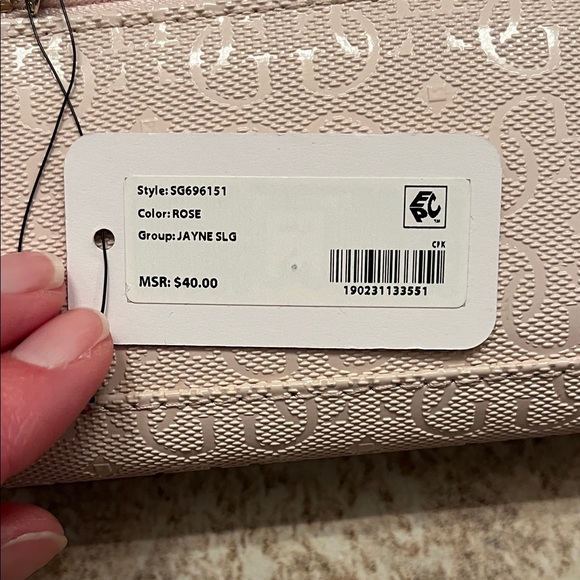 GUESS Light Pink Patterned Wallet - Picture 8 of 8